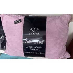Manta cojin serena rosa 160x220cm CATOTEX